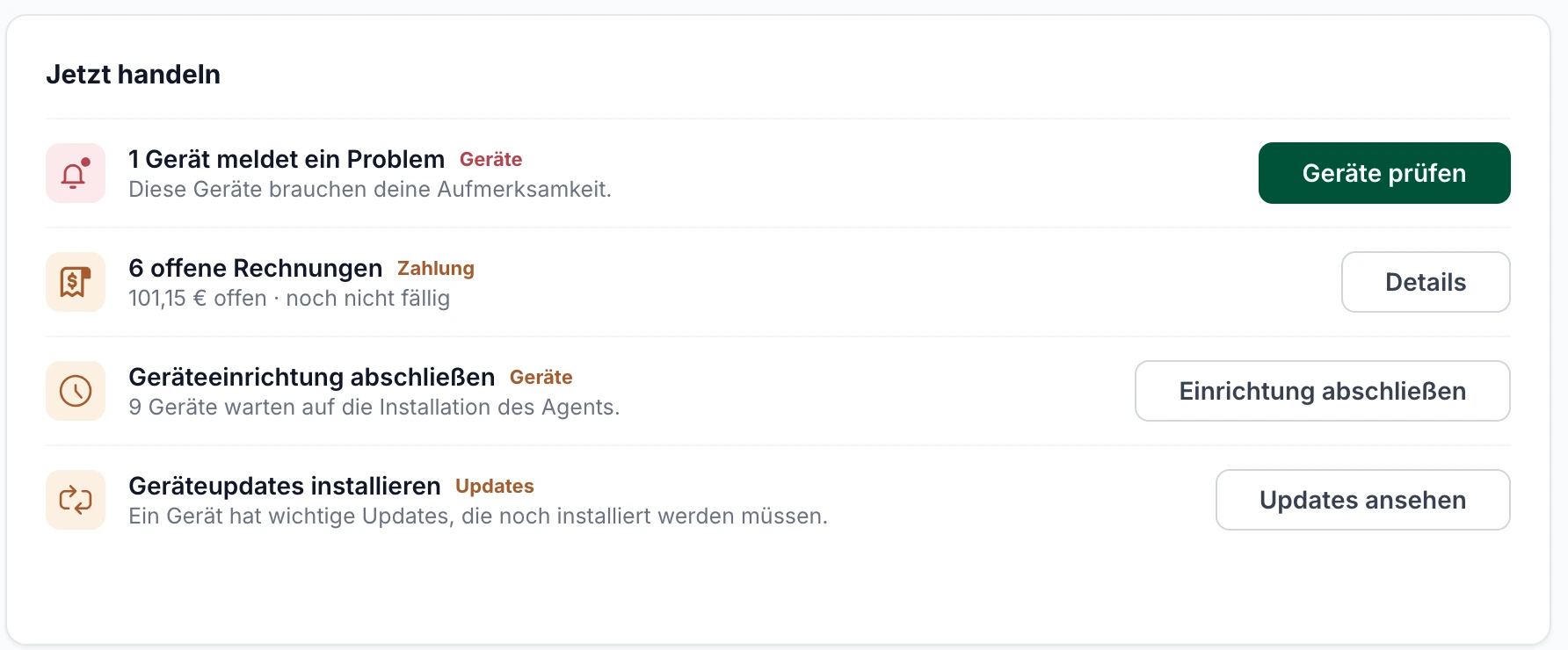 Geräte, Websites, Domains – ein Blick, und du weißt Bescheid.